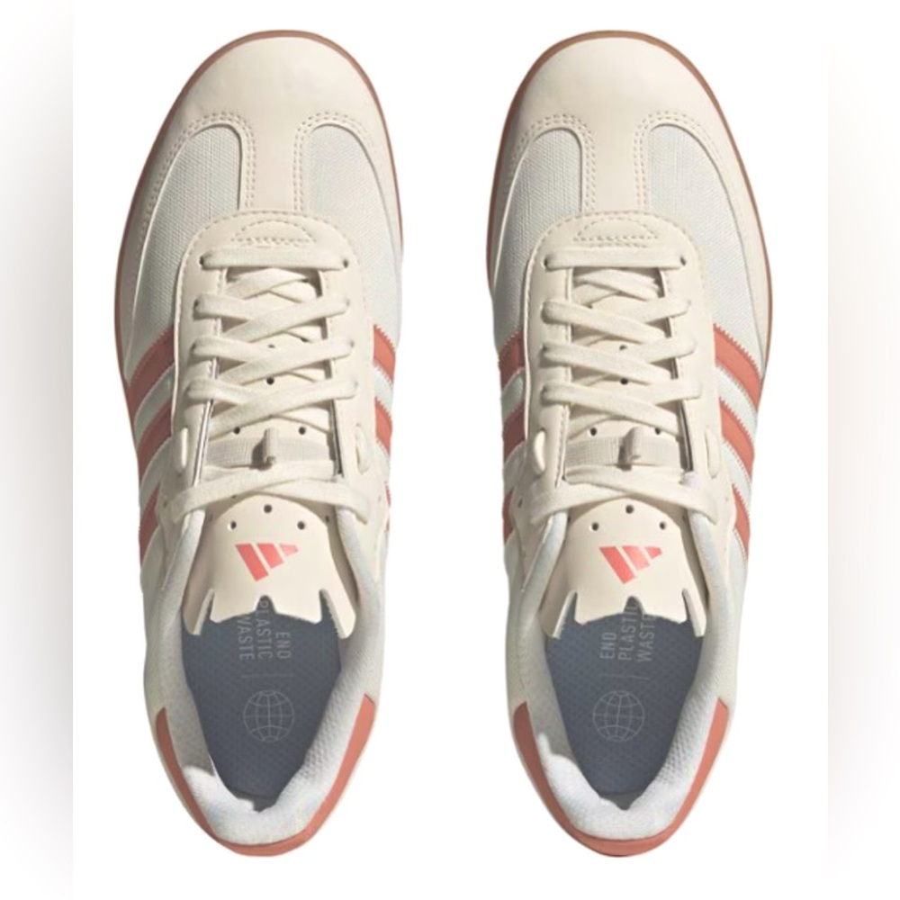 Adidas Women's Cream and Pink Sneakers